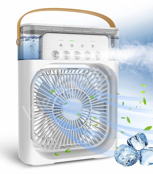 4-in-1-usb-air-cooler-fan-600ml-with-humidifier-night-light-5-mist-levels-product-image