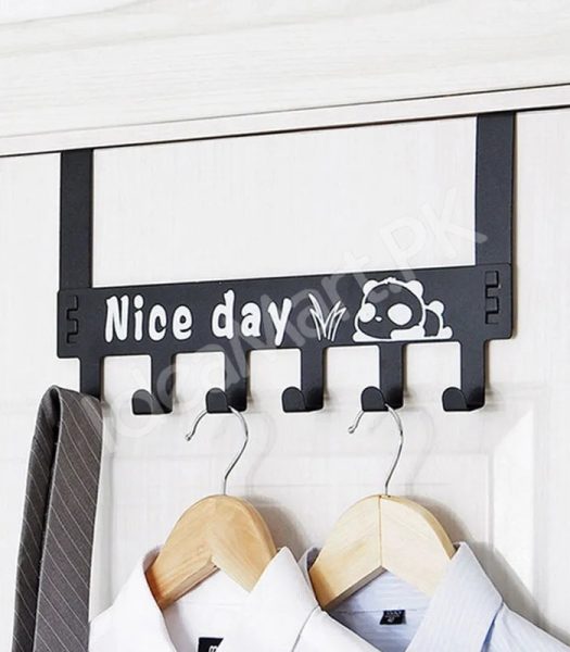 punch-free-over-the-door-metal-hook-rack-with-6-hooks-for-clothes-and-accessories-product-image