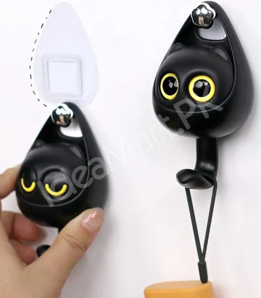 wink-cat-adhesive-hook-creative-wall-mounted-organizer-for-towels-coats-bags-and-keys-product-image