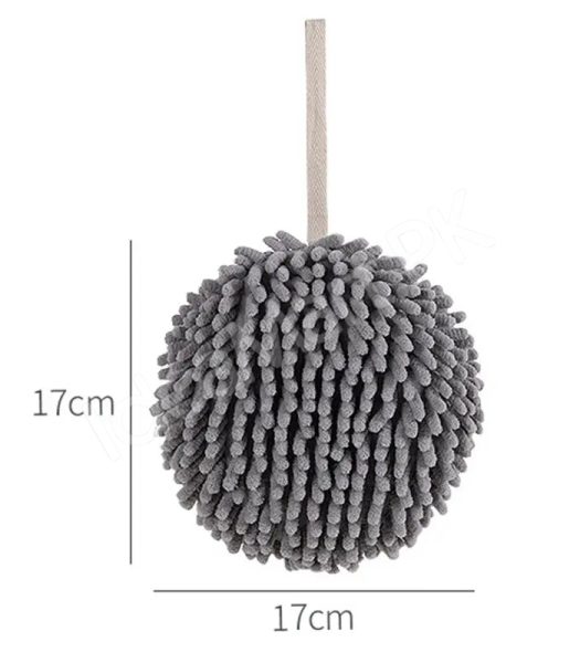 chenille-hand-towel-ball-hanging-microfiber-hand-dryer-for-kitchen-bathroom-product-image