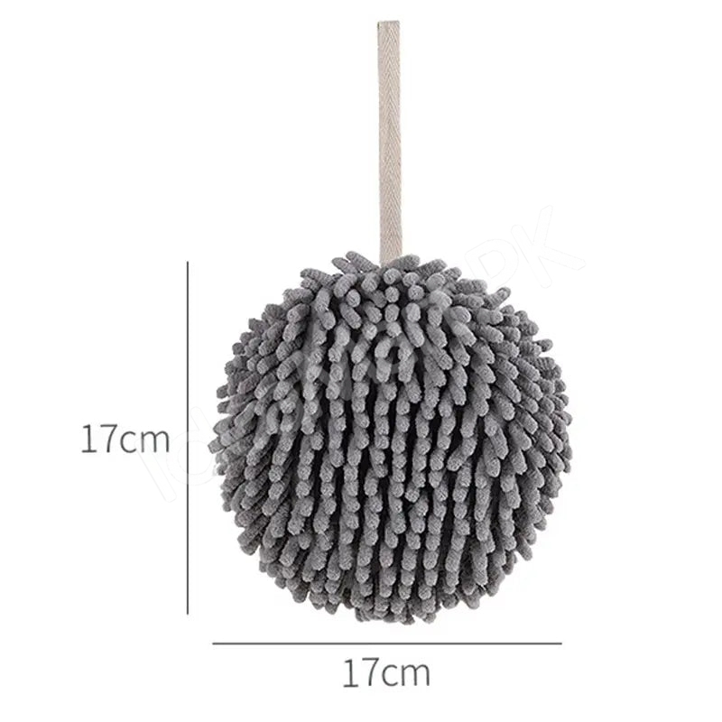 chenille-hand-towel-ball-hanging-microfiber-hand-dryer-for-kitchen-bathroom-product-image