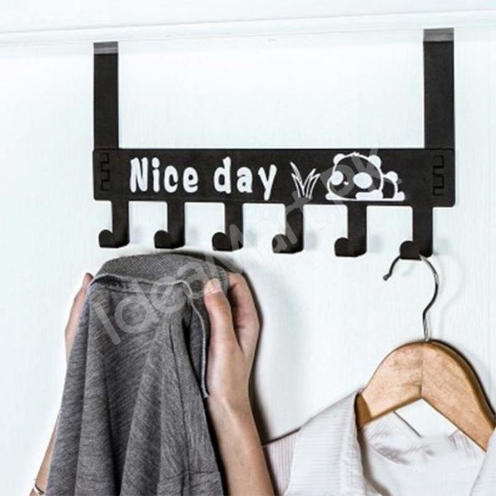 punch-free-over-the-door-metal-hook-rack-with-6-hooks-for-clothes-and-accessories-product-image