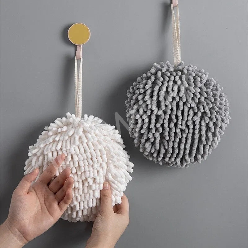 chenille-hand-towel-ball-hanging-microfiber-hand-dryer-for-kitchen-bathroom-product-image