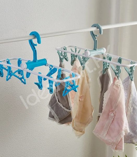 foldable-12-clip-plastic-drying-rack-for-socksbaby-clothes-towels-product-image