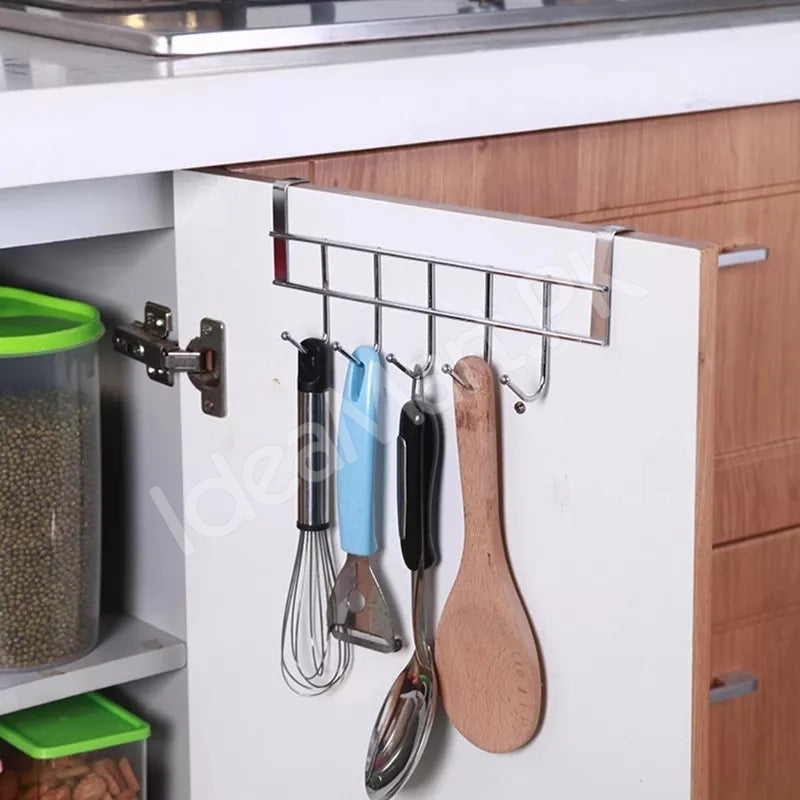 metal-punch-free-over-the-cabinet-door-hanger-with-5-hooks-for-kitchen-bathroom-product-image