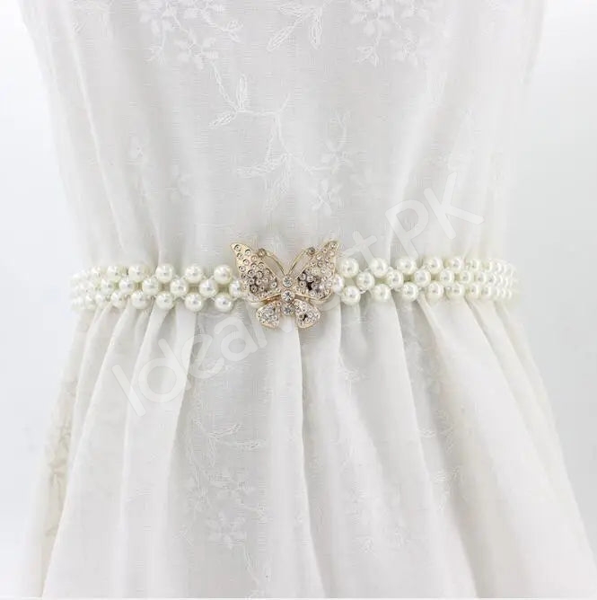 double-strand-pearl-waist-elastic-belt-with-rhinestone-butterfly-clasp-for-dresses-skirts-product-image