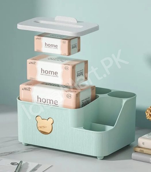 multifunctional-tissue-box-holder-and-desktop-organizer-with-5-storage-compartments-product-image