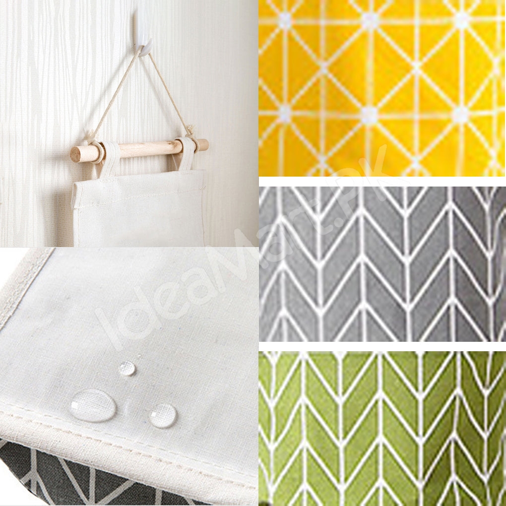 wall-hanging-fabric-storage-organizer-with-3-tier-pockets-and-wooden-rod-product-image