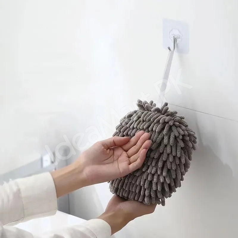 chenille-hand-towel-ball-hanging-microfiber-hand-dryer-for-kitchen-bathroom-product-image