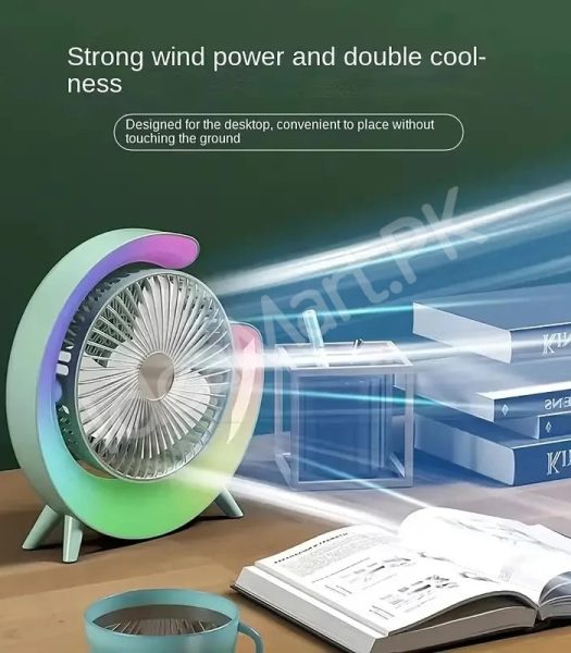 g-shaped-electric-desk-fan-with-7-color-led-light-180-rotation-usb-rechargeable-product-image