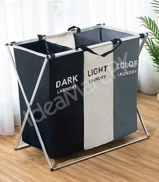 2-3-grid-foldable-separated-laundry-organizer-with-aluminum-frame-for-bedroom-and-dorm-product-image