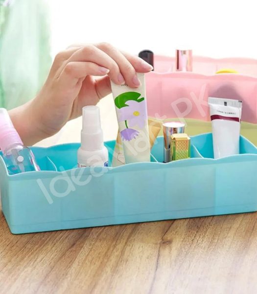 5-grid-plastic-stackable-drawer-organizer-basket-hollow-storage-bin-for-socks-clothes-product-image
