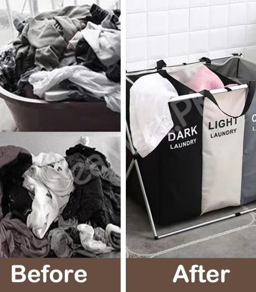 2-3-grid-foldable-separated-laundry-organizer-with-aluminum-frame-for-bedroom-and-dorm-product-image