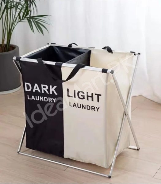 2-3-grid-foldable-separated-laundry-organizer-with-aluminum-frame-for-bedroom-and-dorm-product-image