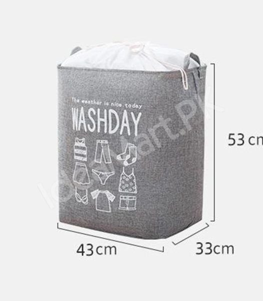 waterproof-collapsible-laundry-bin-with-handles-and-drawstring-top-for-home-and-bedroom-product-image