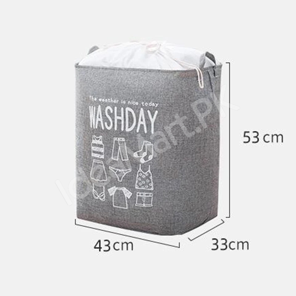 waterproof-collapsible-laundry-bin-with-handles-and-drawstring-top-for-home-and-bedroom-product-image