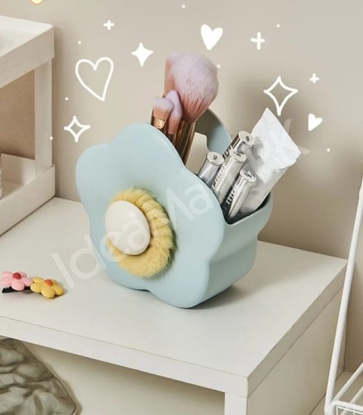 multi-functional-plastic-flower-shaped-makeup-brush-holder-with-hair-tie-hook-product-image