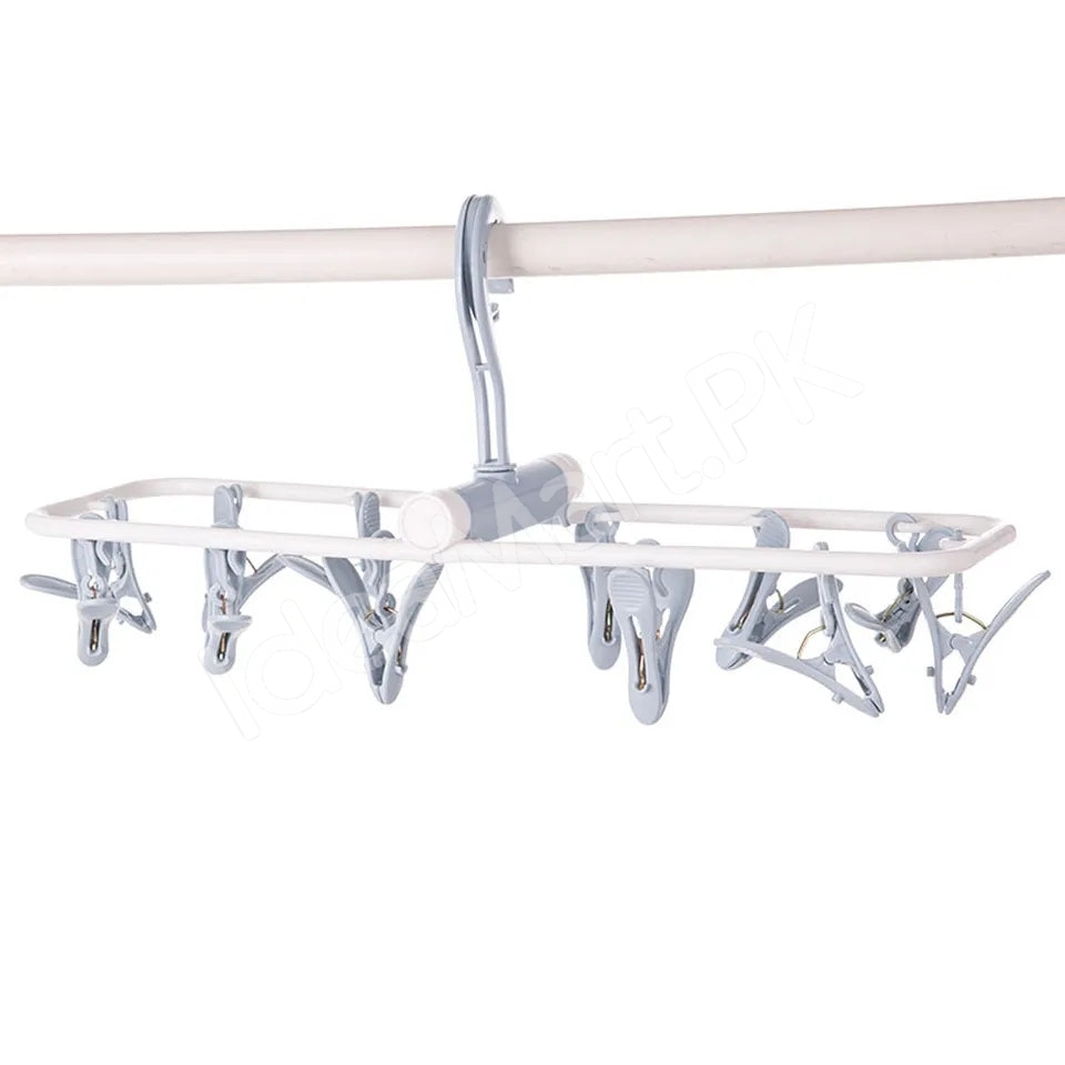 foldable-12-clip-plastic-drying-rack-for-socksbaby-clothes-towels-product-image
