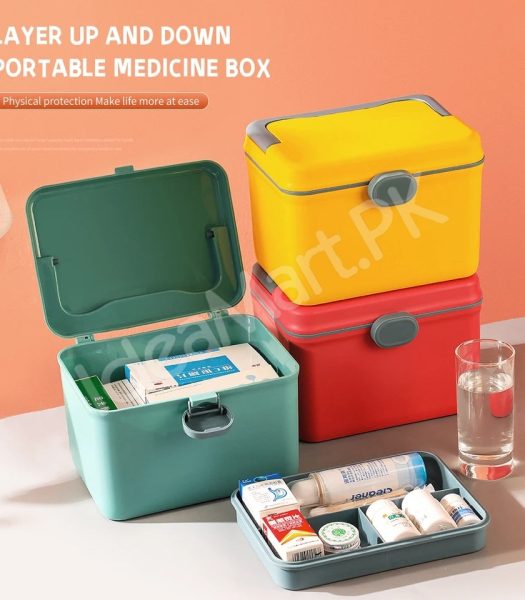 portable-plastic-two-layer-home-first-aid-storage-box-with-carry-product-image