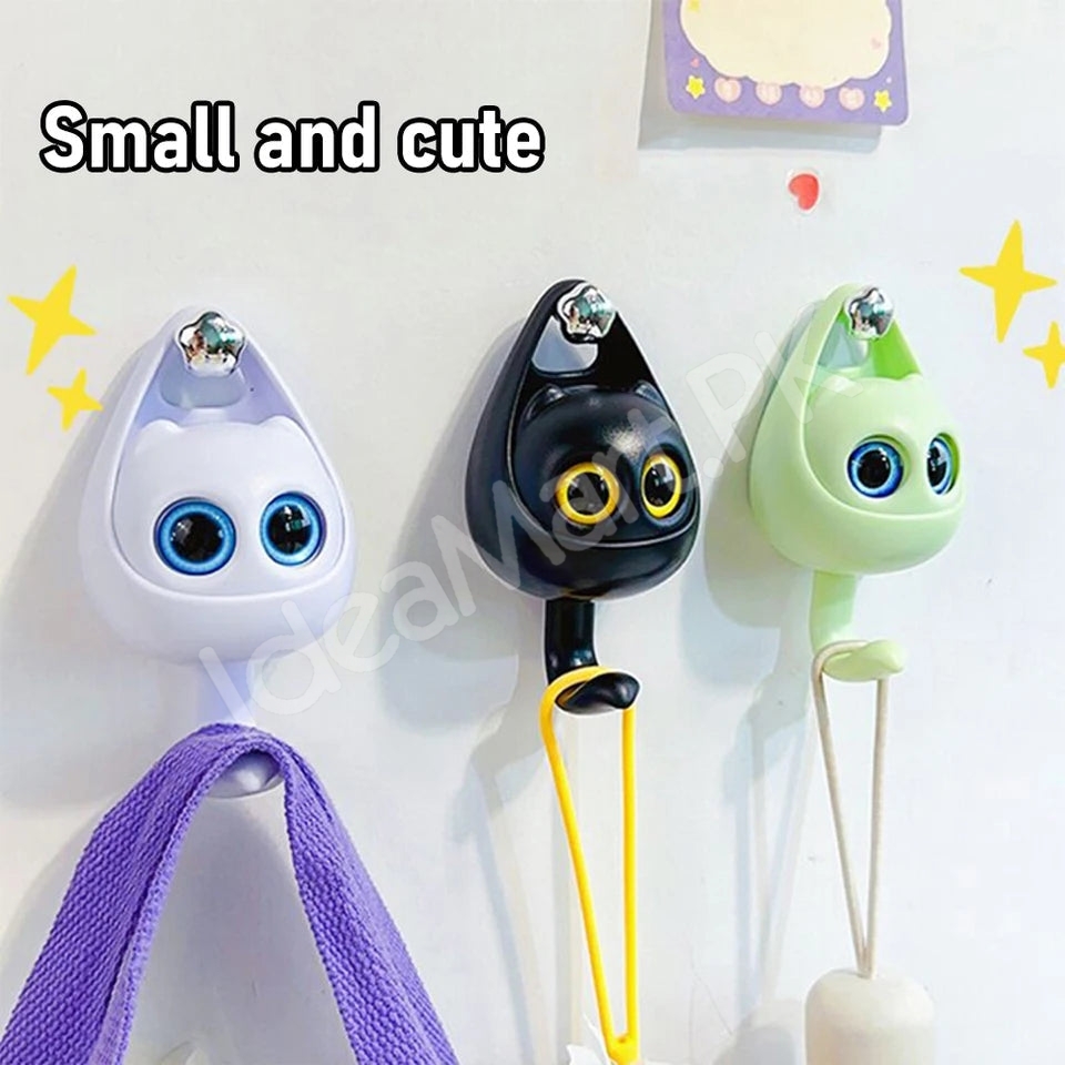 wink-cat-adhesive-hook-creative-wall-mounted-organizer-for-towels-coats-bags-and-keys-product-image