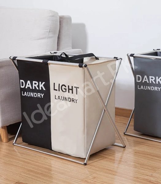 2-3-grid-foldable-separated-laundry-organizer-with-aluminum-frame-for-bedroom-and-dorm-product-image
