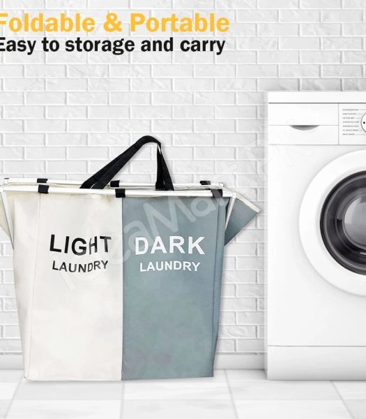 2-3-grid-foldable-separated-laundry-organizer-with-aluminum-frame-for-bedroom-and-dorm-product-image