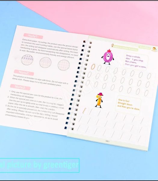 magic-reusable-montessori-copybook-set-4-pcs-with-pen-grip-aid-10-refills-product-image