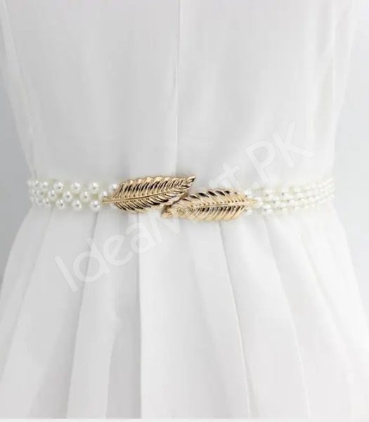 double-strand-pearl-waist-elastic-belt-with-rhinestone-butterfly-clasp-for-dresses-skirts-product-image