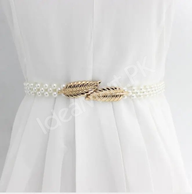 double-strand-pearl-waist-elastic-belt-with-rhinestone-butterfly-clasp-for-dresses-skirts-product-image