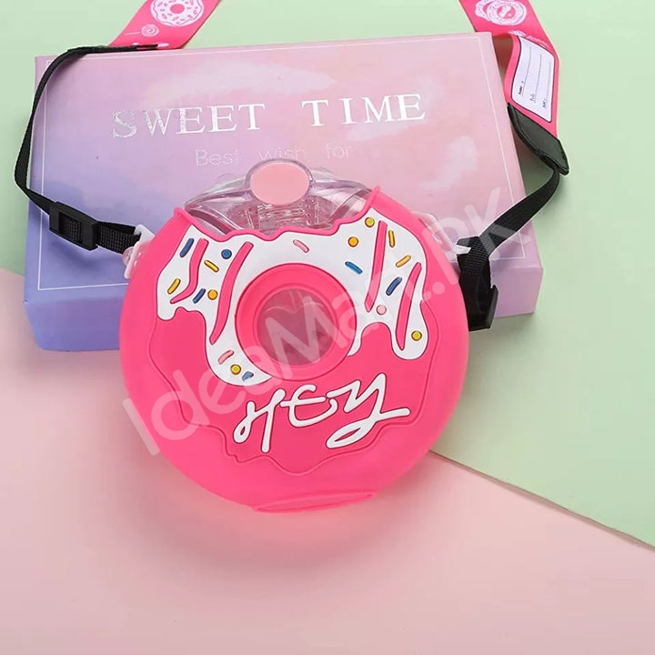 donut-shaped-380ml-plastic-water-bottle-with-adjustable-carrying-strap-spout-product-image