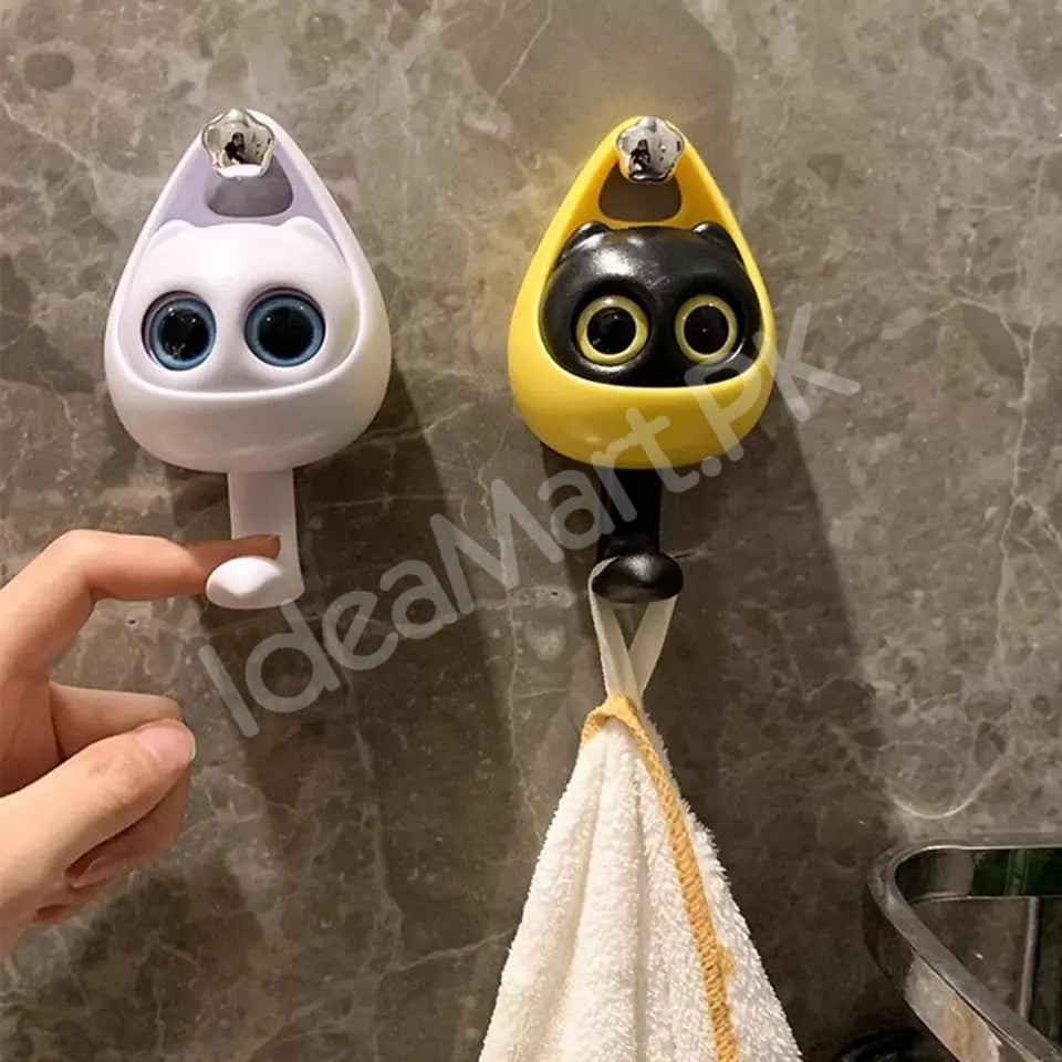 wink-cat-adhesive-hook-creative-wall-mounted-organizer-for-towels-coats-bags-and-keys-product-image