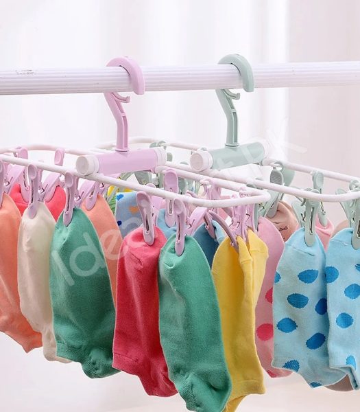foldable-12-clip-plastic-drying-rack-for-socksbaby-clothes-towels-product-image
