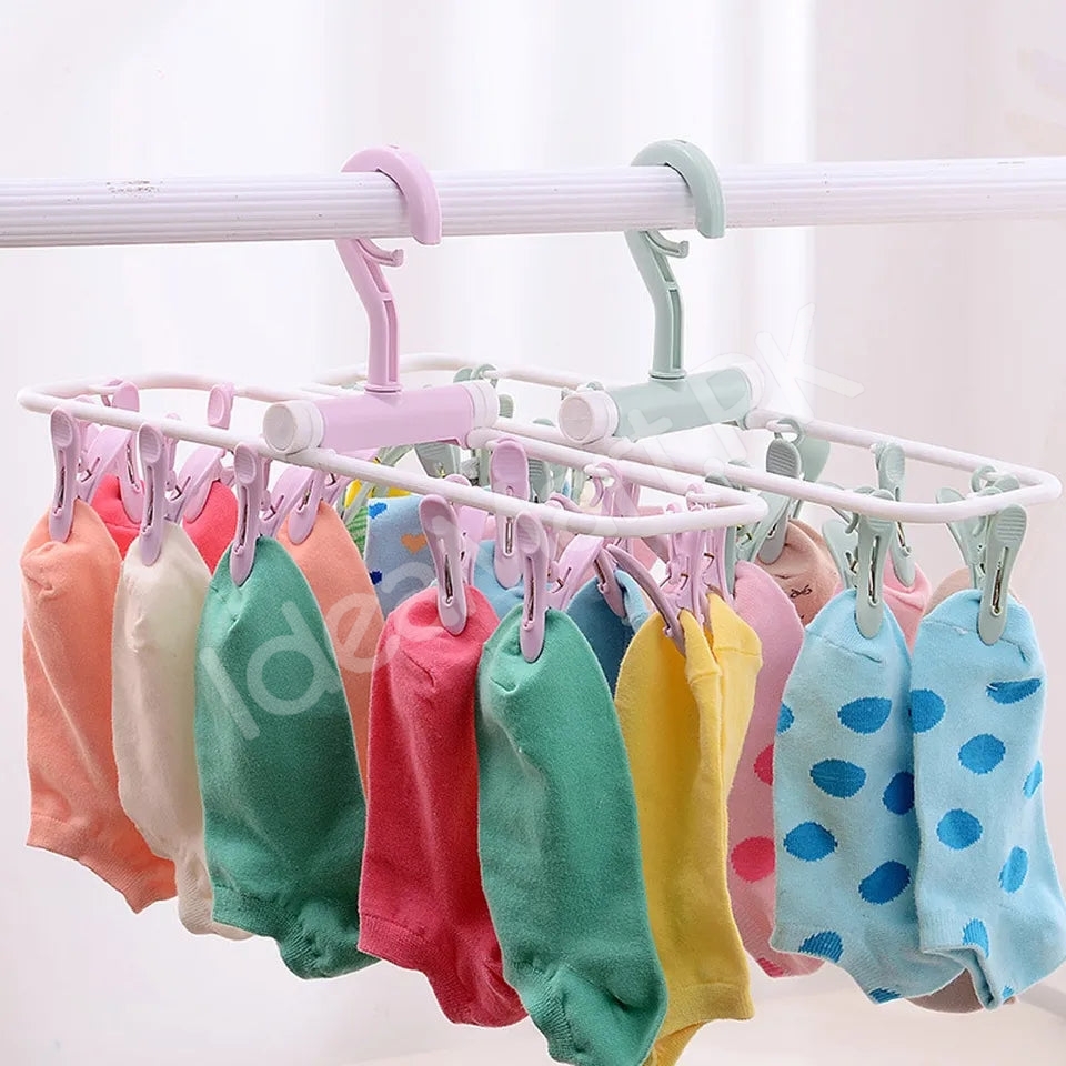 foldable-12-clip-plastic-drying-rack-for-socksbaby-clothes-towels-product-image