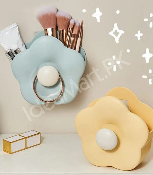 multi-functional-plastic-flower-shaped-makeup-brush-holder-with-hair-tie-hook-product-image