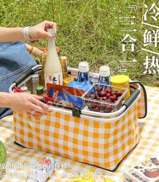 large-collapsible-insulated-cooler-basket-with-aluminum-handle-for-food-and-drinks-product-image