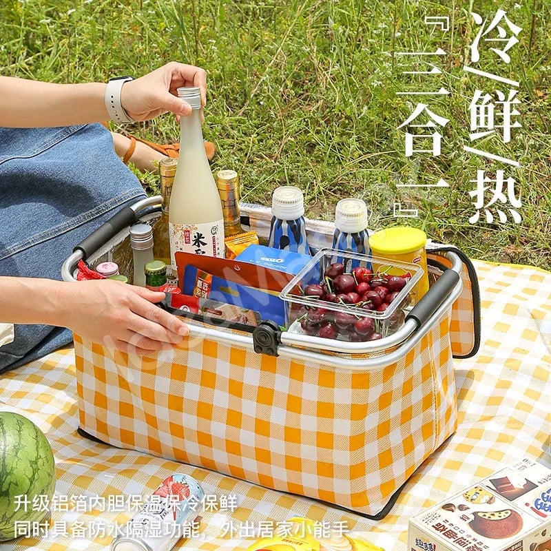 large-collapsible-insulated-cooler-basket-with-aluminum-handle-for-food-and-drinks-product-image