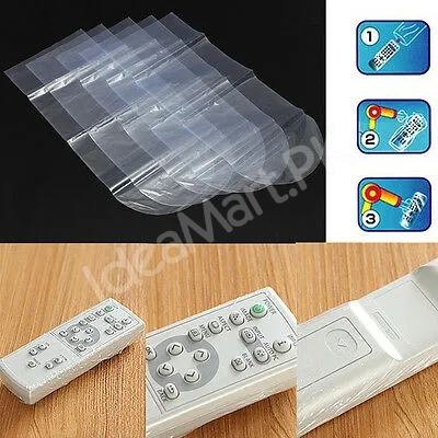 clear-heat-shrink-film-remote-control-protector-for-tv-ac-10pcs-waterproof-scratch-dust-resistant-product-image