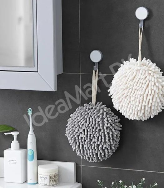 chenille-hand-towel-ball-hanging-microfiber-hand-dryer-for-kitchen-bathroom-product-image