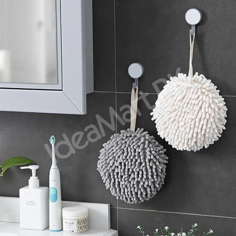 chenille-hand-towel-ball-hanging-microfiber-hand-dryer-for-kitchen-bathroom-product-image