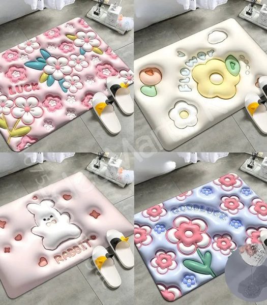 anti-slip-super-absorbent-quick-dry-floor-mat-with-cute-3d-embossed-designs-product-image