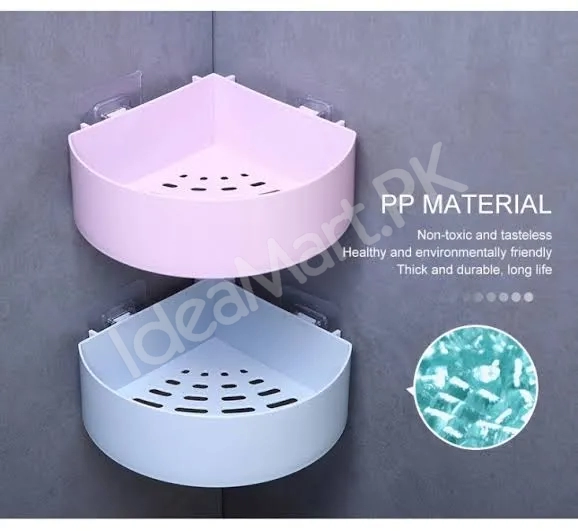 1pc-high-quality-plastic-corner-storage-rack-suction-cup-bathroom-plastic-suction-cup-bathroom-kitchen-corner-storage-rack-organizer-shower-shelf-product-image