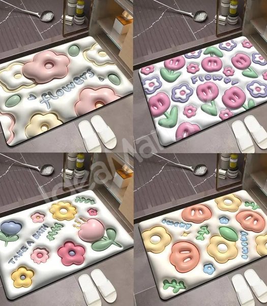 anti-slip-super-absorbent-quick-dry-floor-mat-with-cute-3d-embossed-designs-product-image