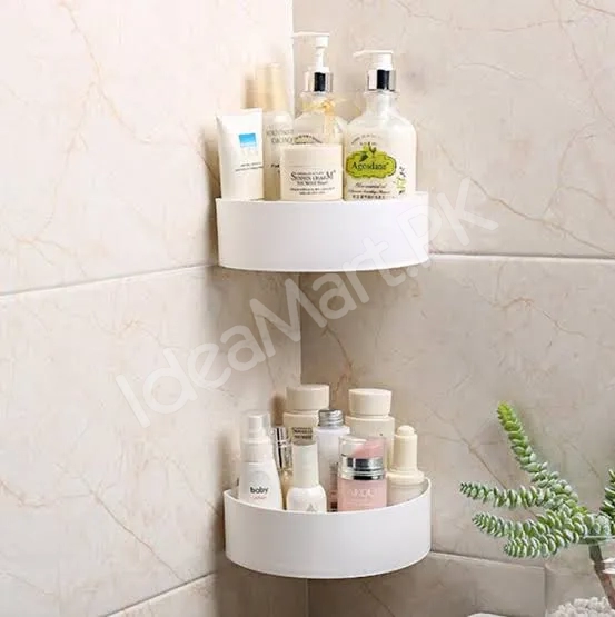1pc-high-quality-plastic-corner-storage-rack-suction-cup-bathroom-plastic-suction-cup-bathroom-kitchen-corner-storage-rack-organizer-shower-shelf-product-image