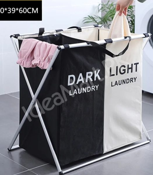 2-3-grid-foldable-separated-laundry-organizer-with-aluminum-frame-for-bedroom-and-dorm-product-image