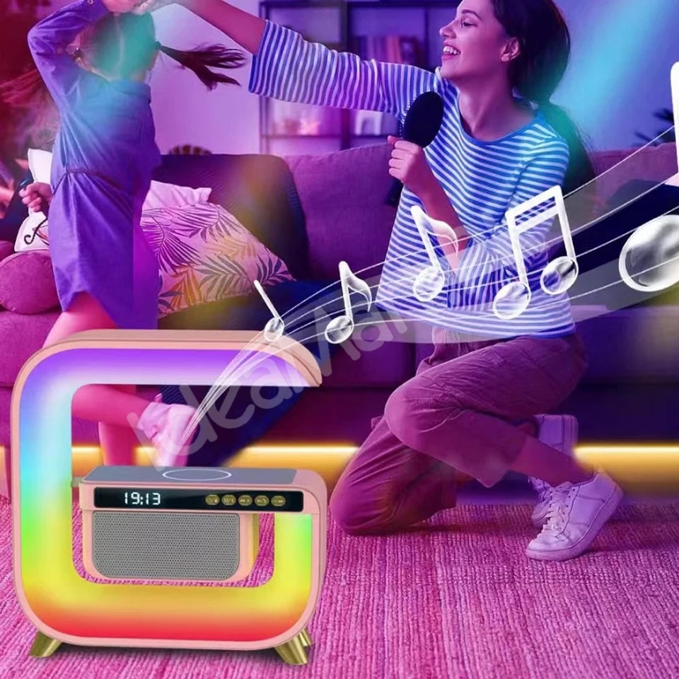 smart-g-shaped-bluetooth-speaker-with-rgb-light-alarm-clock-wireless-charger-product-image