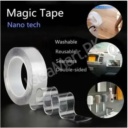 nano-tape-double-sided-silicone-transparent-tape-strong-adhesive-washable-dual-side-tape-reusable-traceless-nano-tape-anti-slip-strong-grip-nano-tape-3m-by-aims-mart-product-image