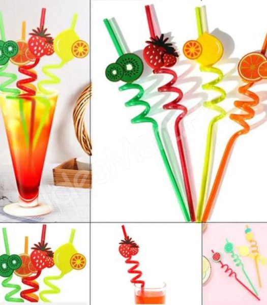 set-of-4-reusable-plastic-fruit-topped-curly-drinking-straws-for-parties-and-beverages-product-image