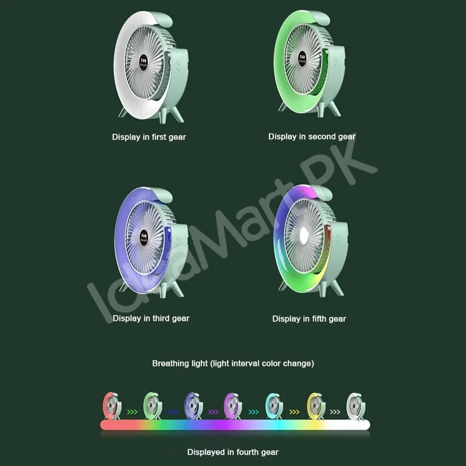 g-shaped-electric-desk-fan-with-7-color-led-light-180-rotation-usb-rechargeable-product-image