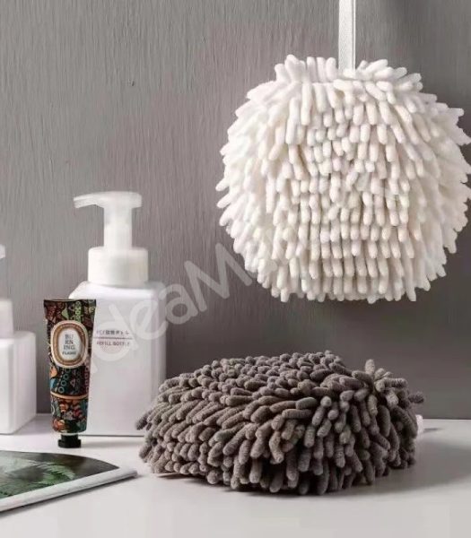 chenille-hand-towel-ball-hanging-microfiber-hand-dryer-for-kitchen-bathroom-product-image