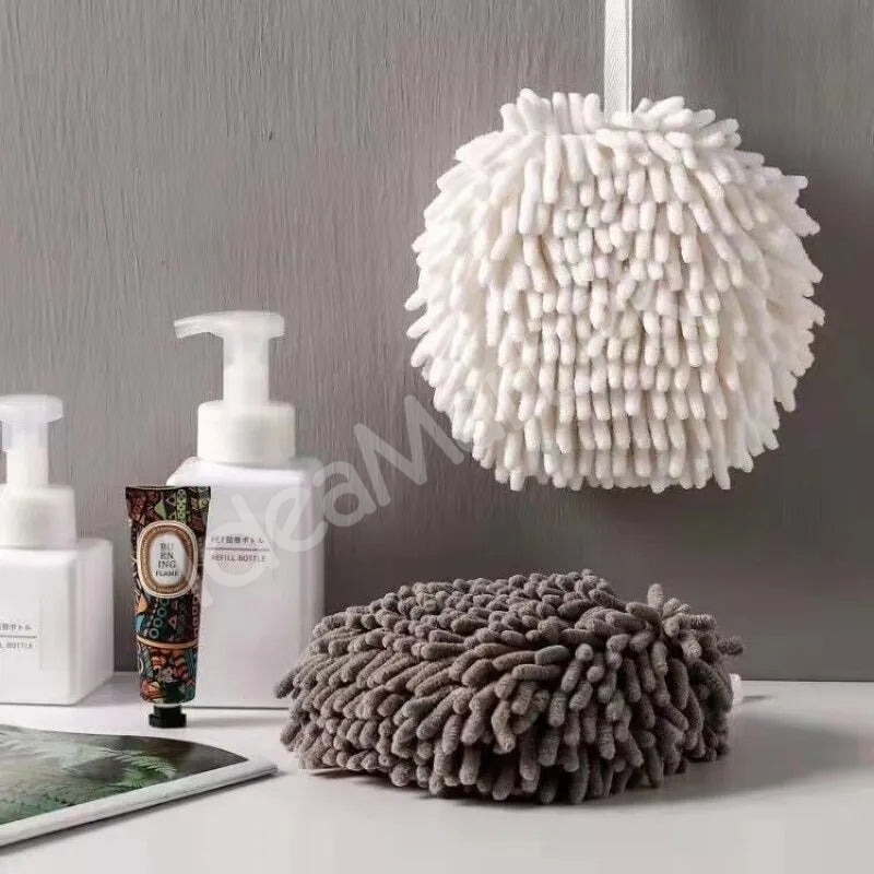 chenille-hand-towel-ball-hanging-microfiber-hand-dryer-for-kitchen-bathroom-product-image